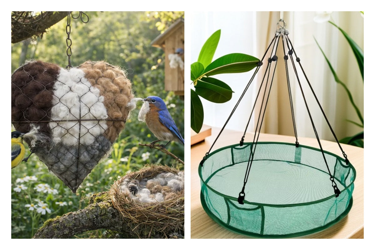 Handcrafted Bird Nest Heart Made from Alpaca Fibers