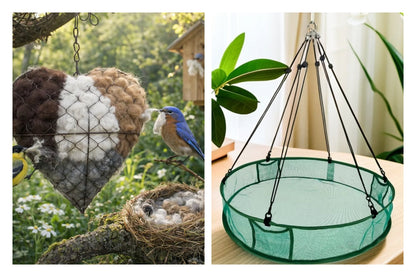 Handcrafted Bird Nest Heart Made from Alpaca Fibers