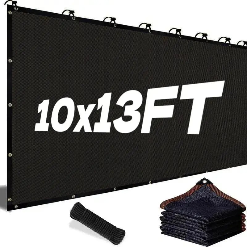⛅ Black 90% Blackout Fabric, UV Protection Shade Net with Reinforced Rivets