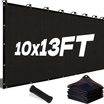 ⛅ Black 90% Blackout Fabric, UV Protection Shade Net with Reinforced Rivets