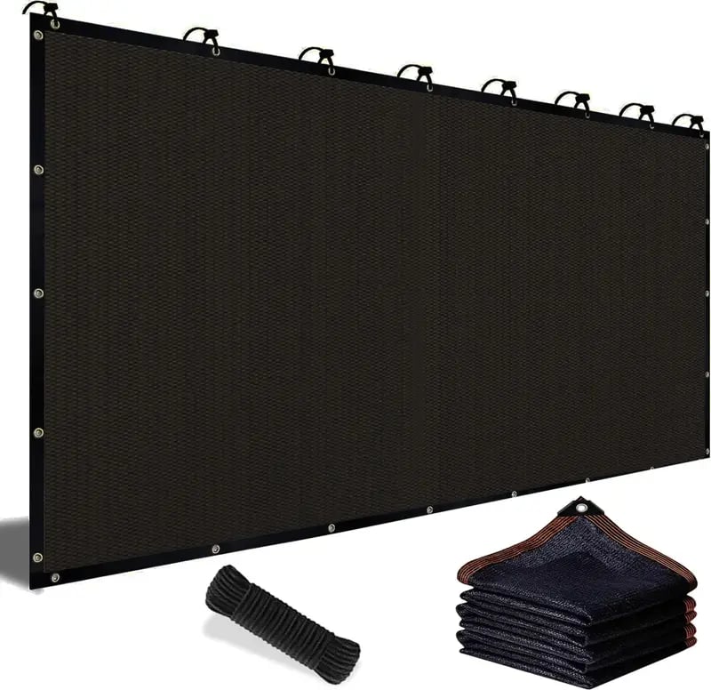 ⛅ Black 90% Blackout Fabric, UV Protection Shade Net with Reinforced Rivets