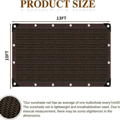 ⛅ Black 90% Blackout Fabric, UV Protection Shade Net with Reinforced Rivets