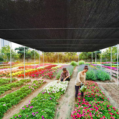 ⛅ Black 90% Blackout Fabric, UV Protection Shade Net with Reinforced Rivets