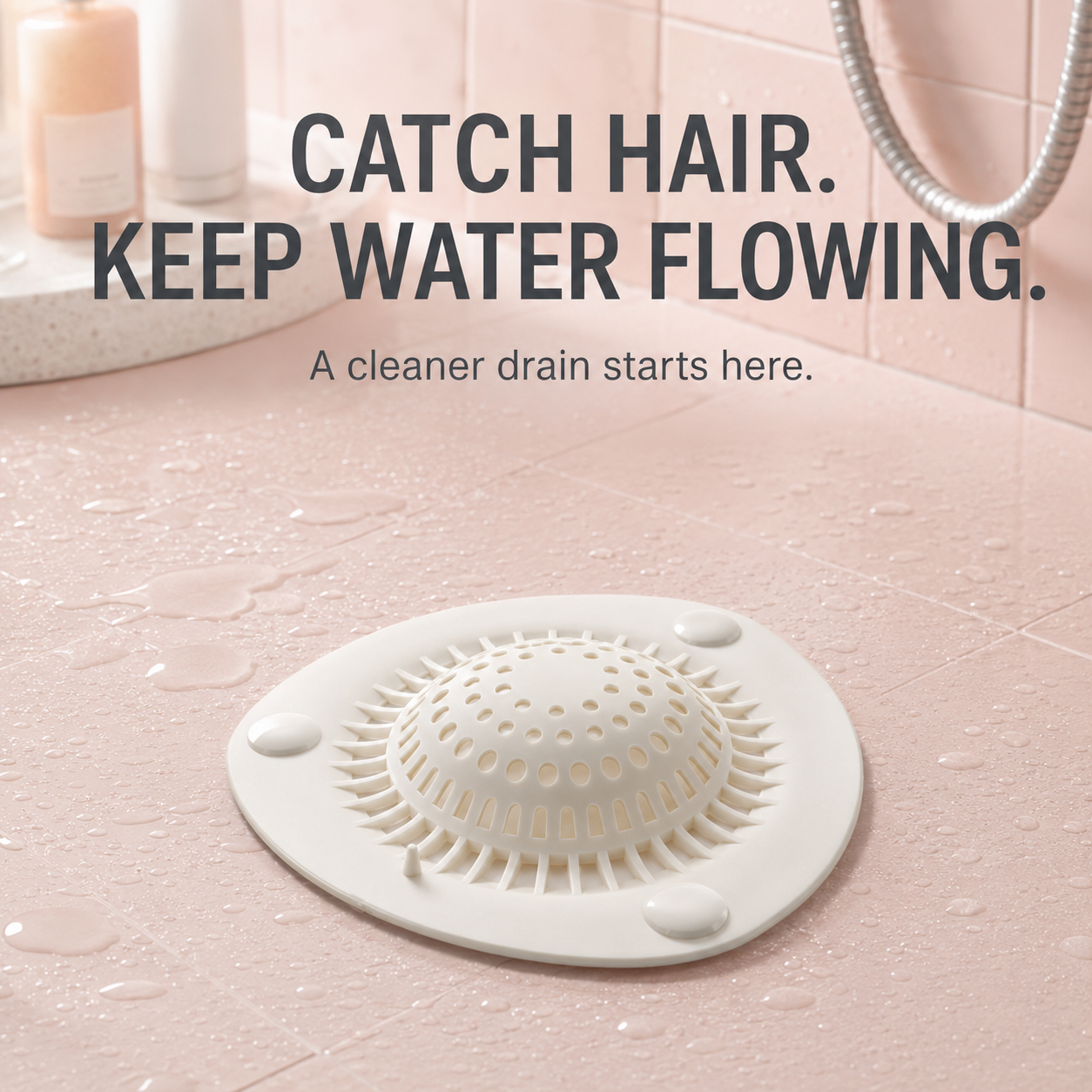🕳️Hair Catcher Drain Covers – Keep Your Shower Drain Clear