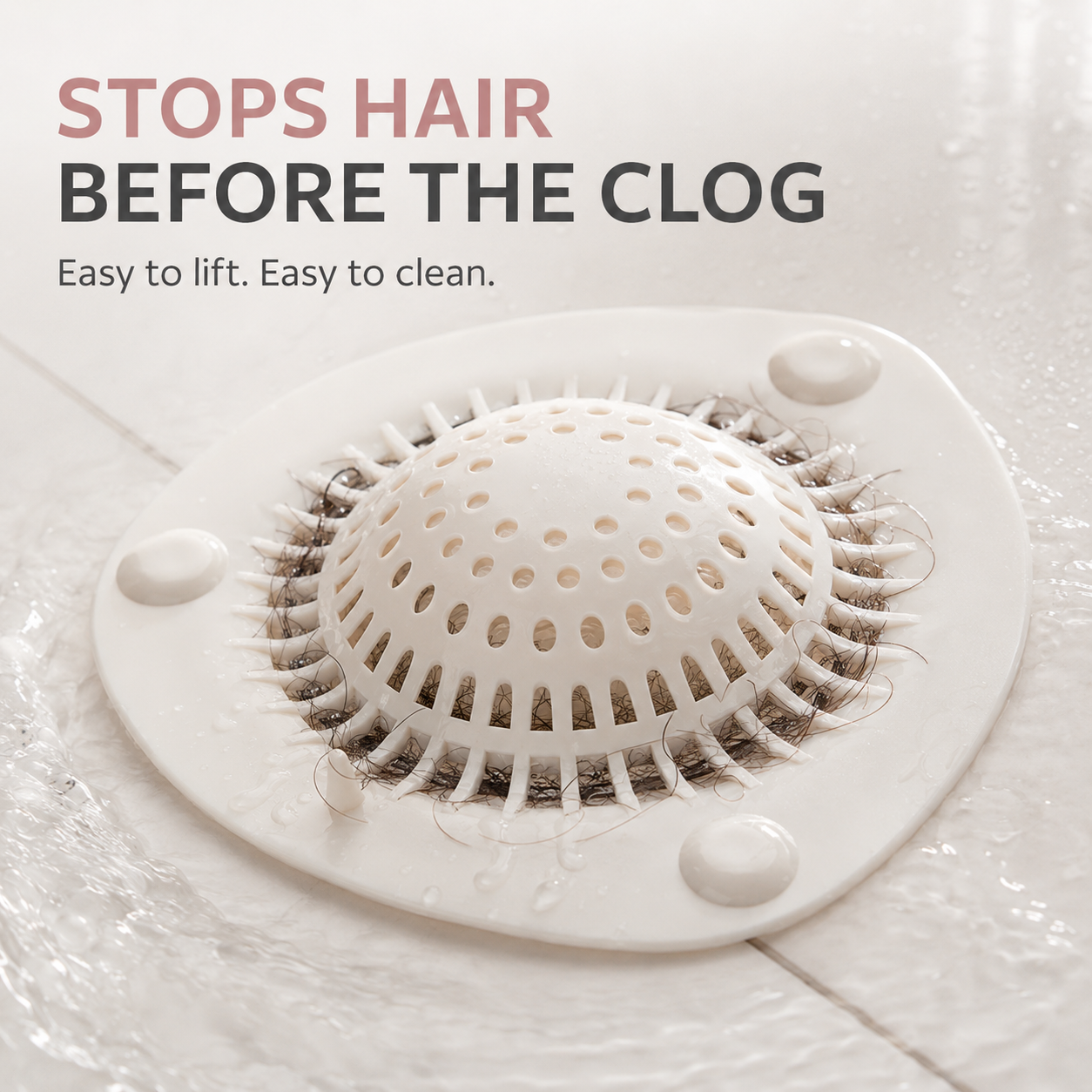 🕳️Hair Catcher Drain Covers – Keep Your Shower Drain Clear