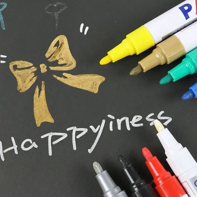 🎨 Oil-Based Paint Marker Pen | Waterproof & Quick-Dry | Tires, Shoes, Glass, Metal & More | 12 Colors