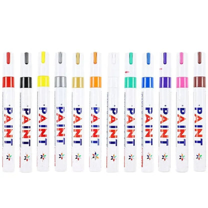 🎨 Oil-Based Paint Marker Pen | Waterproof & Quick-Dry | Tires, Shoes, Glass, Metal & More | 12 Colors