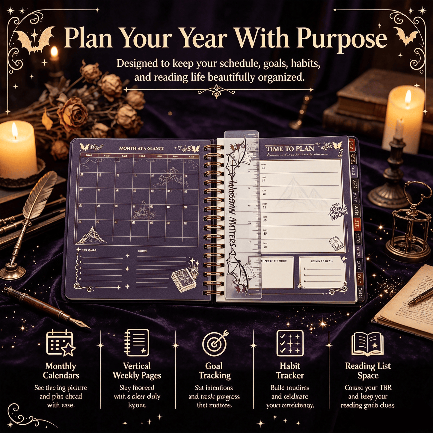 🌙A Court of Thorns and Roses: Velaris 2027 Weekly Planner