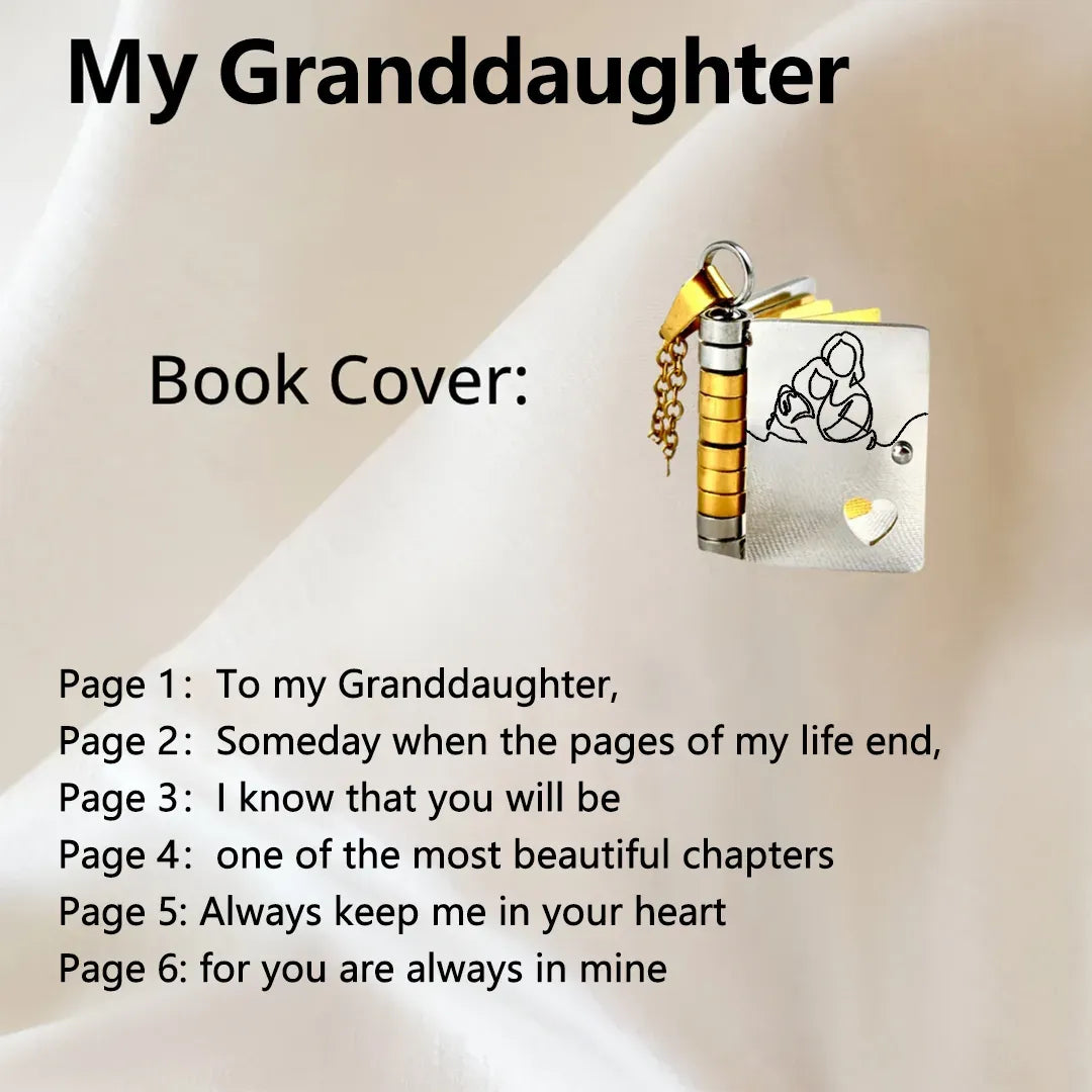 📒For Granddaughter and daughter - The Most Beautiful Chapter Book Necklace