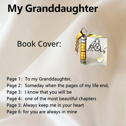 📒For Granddaughter and daughter - The Most Beautiful Chapter Book Necklace