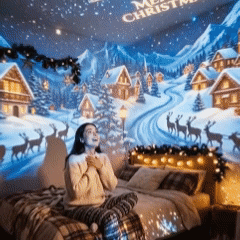 Christmas projector Santa projection
