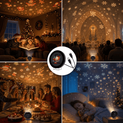 🎃🎄 Plug-&-Play HD Christmas Projector – 6 or 10 Festive Scenes
