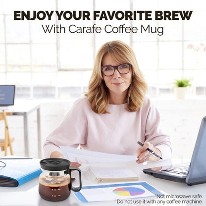 ☕ 16 Oz Glass Coffee Mug – Coffee Pot Style
