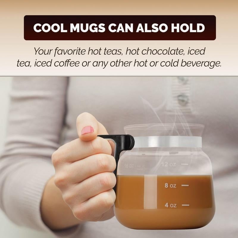 ☕ 16 Oz Glass Coffee Mug – Coffee Pot Style