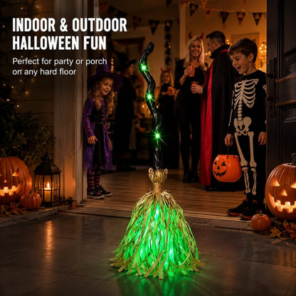 Animated Moving Witch Broom⭐Light‑Sound‑Motion