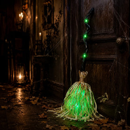Animated Moving Witch Broom⭐Light‑Sound‑Motion