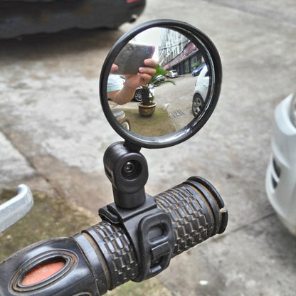 🚲Rotatable Round Bicycle Handlebar Rear View Glass Bike Mirror
