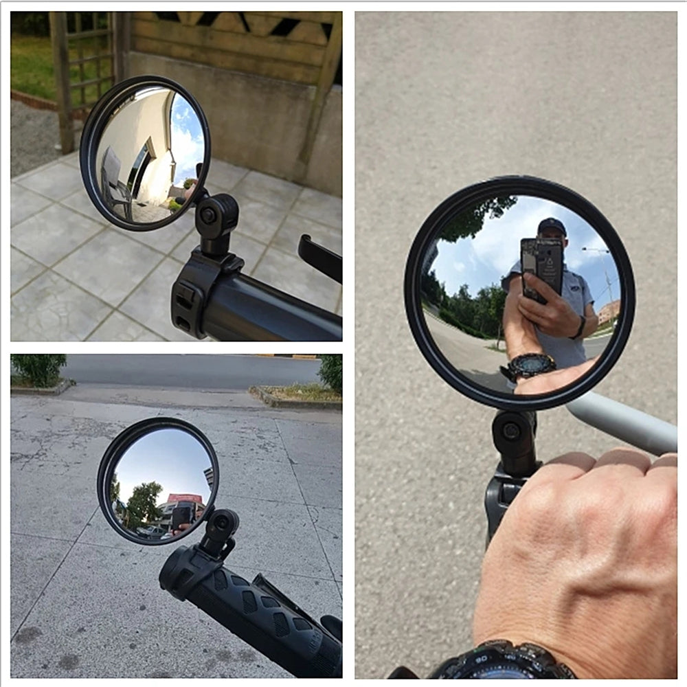 🚲Rotatable Round Bicycle Handlebar Rear View Glass Bike Mirror