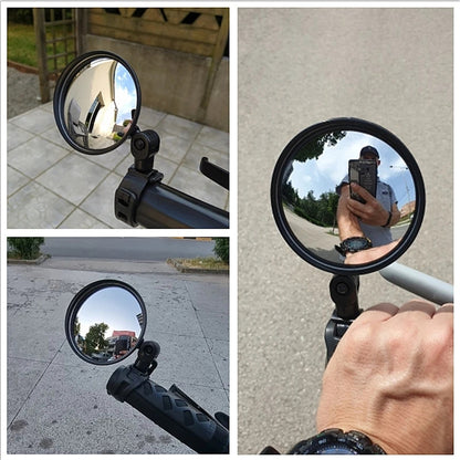 🚲Rotatable Round Bicycle Handlebar Rear View Glass Bike Mirror