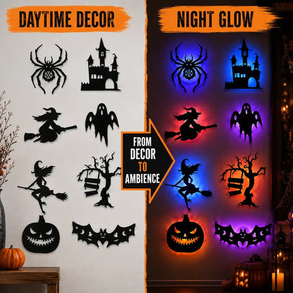 🎃 🌟Halloween LED Silhouette Wall Light Stickers