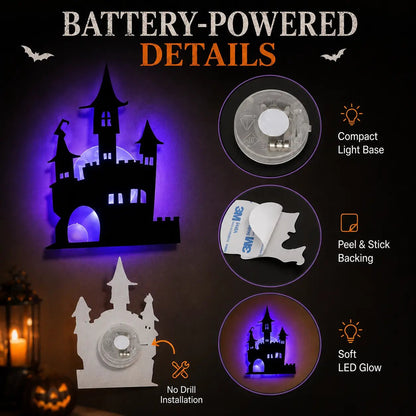 🎃 🌟Halloween LED Silhouette Wall Light Stickers