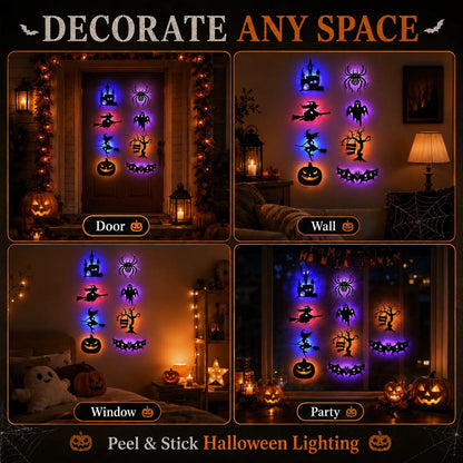 🎃 🌟Halloween LED Silhouette Wall Light Stickers