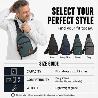 🎒 Waterproof Multi-pocket Crossbody Sling Bag
