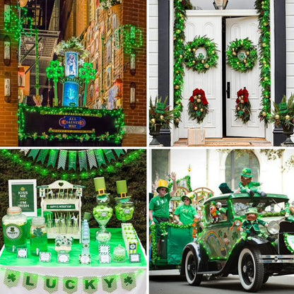 Green Halloween string lights
