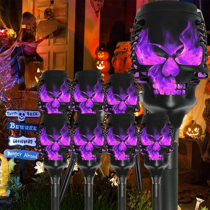 Halloween Solar Skull Flame Lights💀