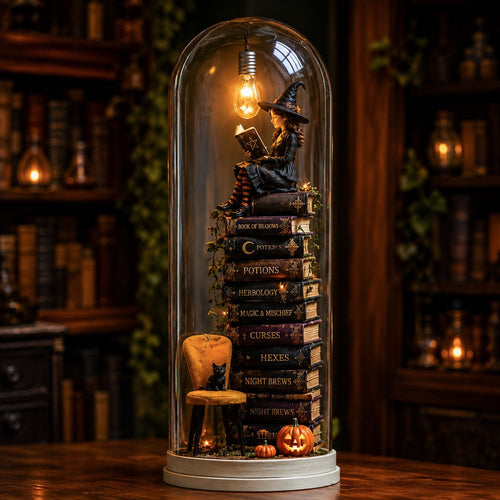 🎃 Halloween Glass Dome Miniature Scene Ambient Lamp