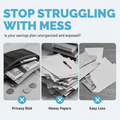 💖 Glitter Combination Lock Budget Binder - Secret Cash & Receipt Organizer