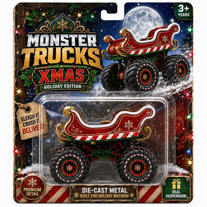 🎄 XMAS Holiday Edition Sleigh Monster Truck