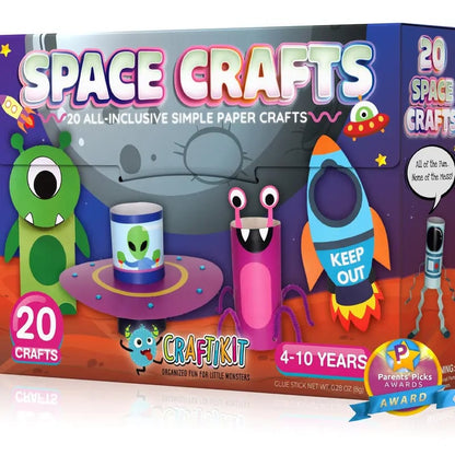 Craftikit Kids Craft Kit - 20 DIY Paper Crafts for Ages 3-8