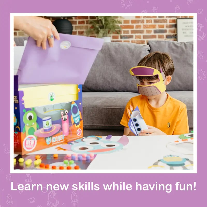 Craftikit Kids Craft Kit - 20 DIY Paper Crafts for Ages 3-8