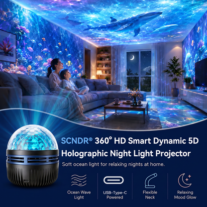 🎁360° Smart Holographic Starry Sky Projector (HD Smart Dynamic 5D)