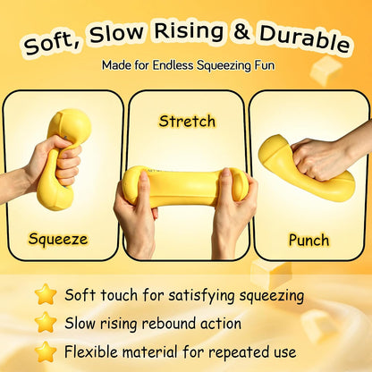 🧈Crunchy Sound Butter Bar Squishy Toy - Soft Squeeze Fidget Toy
