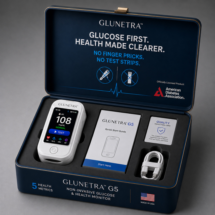 Non-Invasive Glucose & Health Monitor | 🩸 No Finger Pricks Blood Sugar Monitoring Device