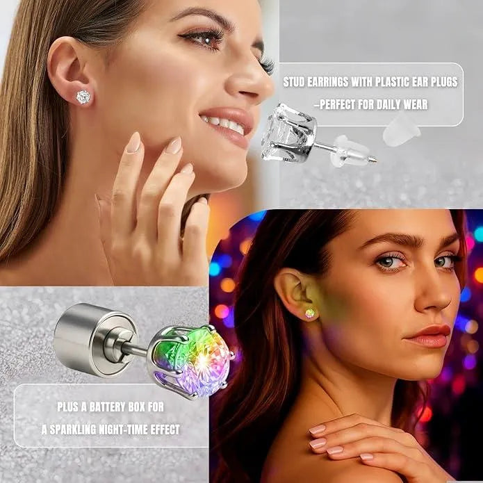 💎 LED Earrings, Light Up Stud Earrings