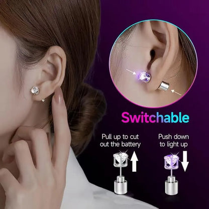💎 LED Earrings, Light Up Stud Earrings
