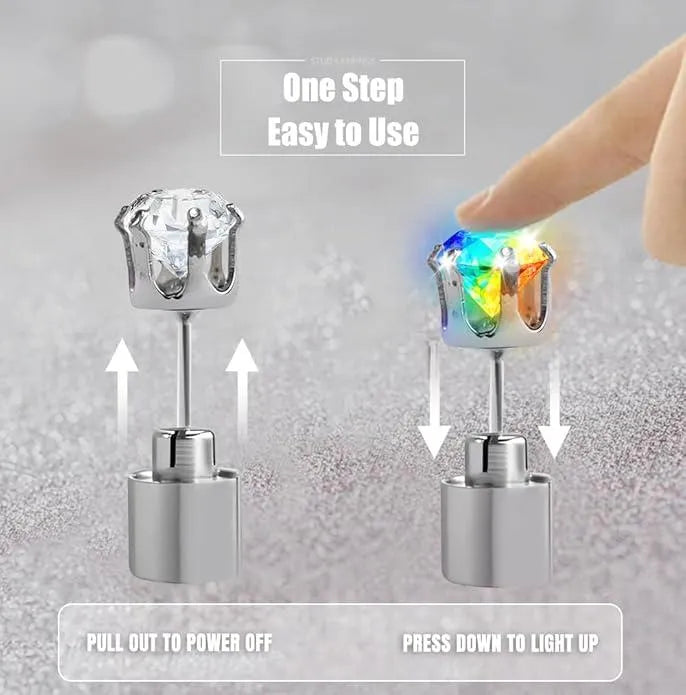 💎 LED Earrings, Light Up Stud Earrings