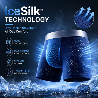 🩲 Premium Leakproof lce Silk Mesh Men's Boxer
