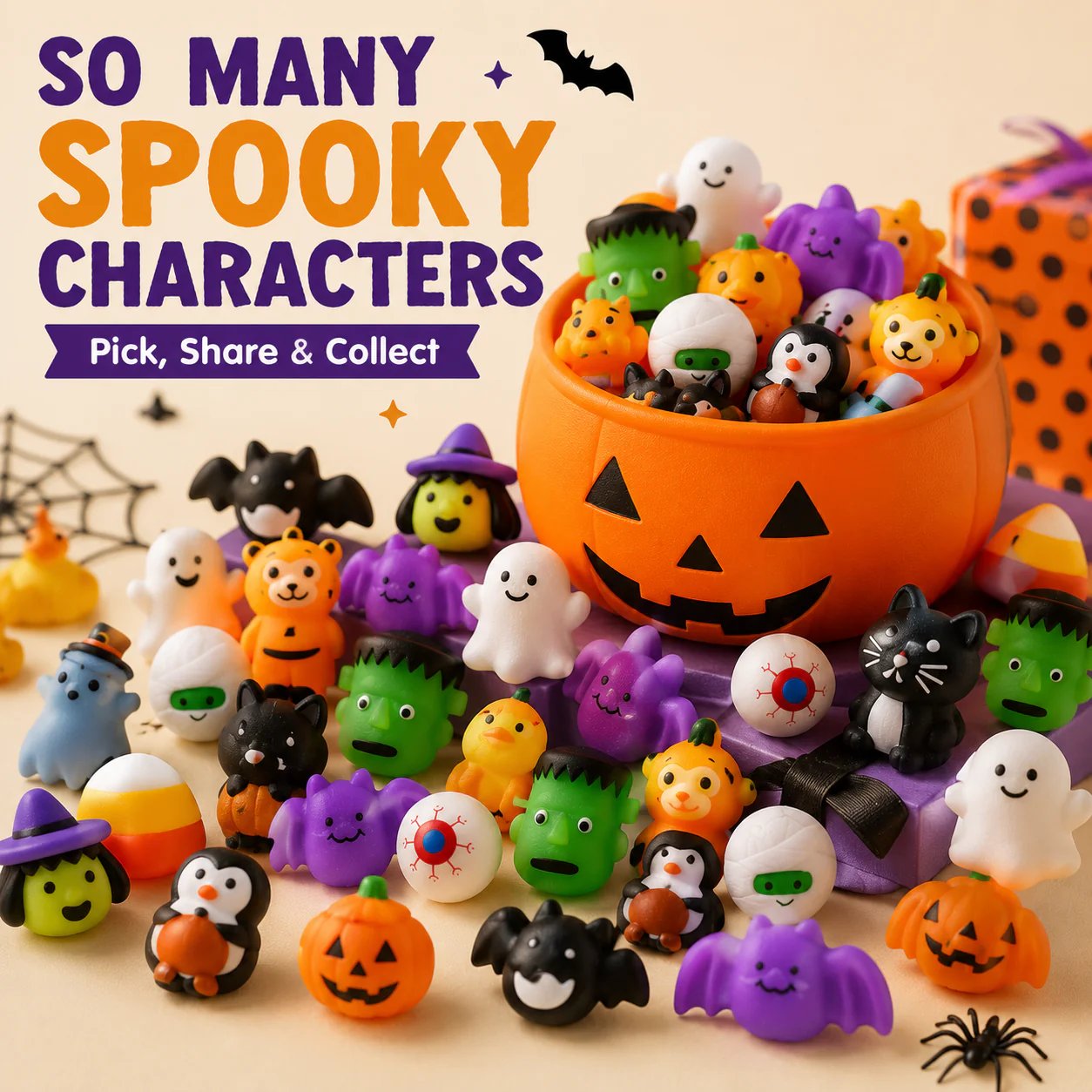 🎃 30PCS Halloween Mochi Squishy Toys