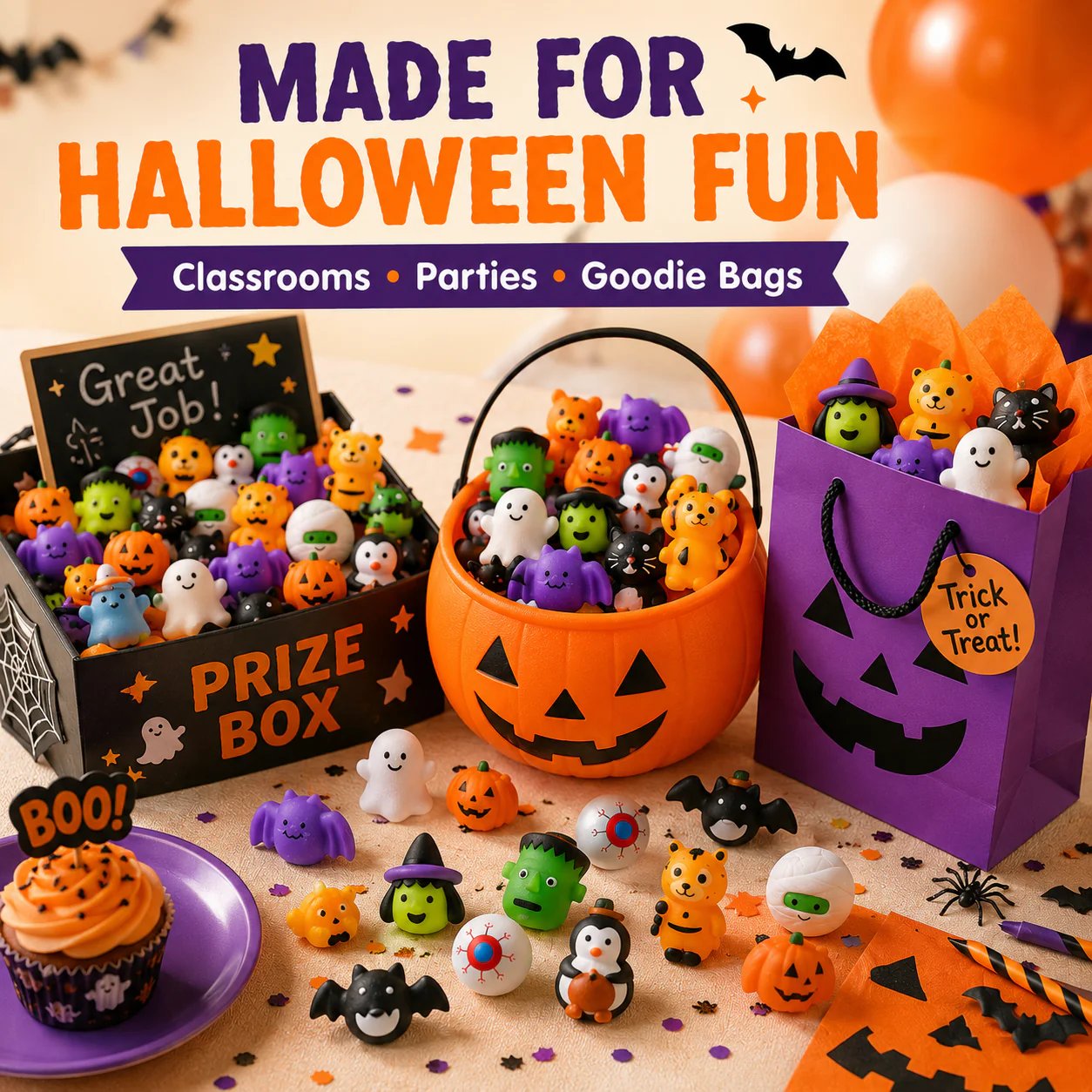 🎃 30PCS Halloween Mochi Squishy Toys
