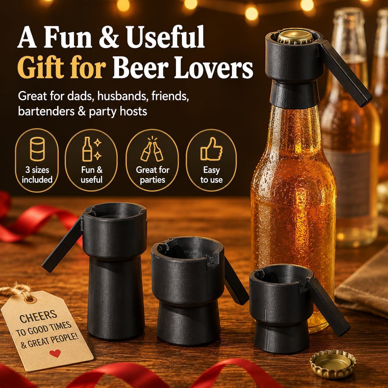 🍺Three-Piece Bottle Cap Launcher🎁Gift For Beer Lovers