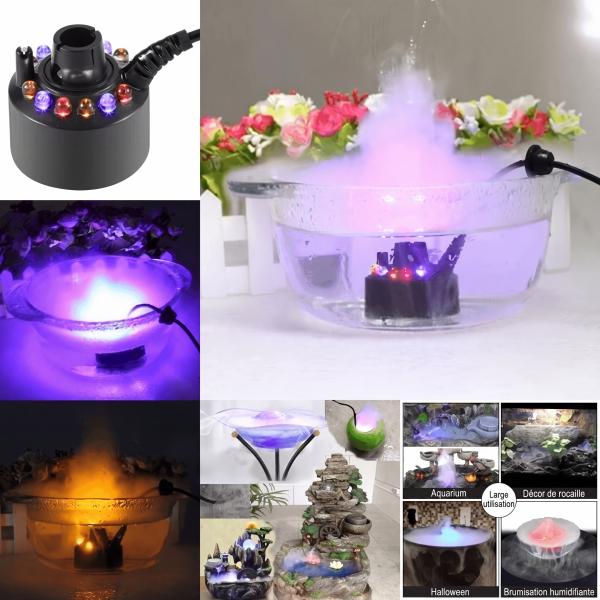 Halloween Ultrasonic mist generator with 12 LEDs