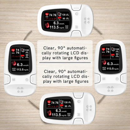 🧑‍⚕️Smart Non-Invasive Blood Glucose Monitor, Accurate Real-Time Blood Sugar Detector, Portable Household Health Tester