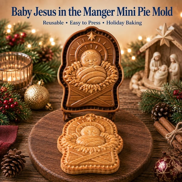 🥧 Faith & Nativity Christmas Mini Pie Mold Collection