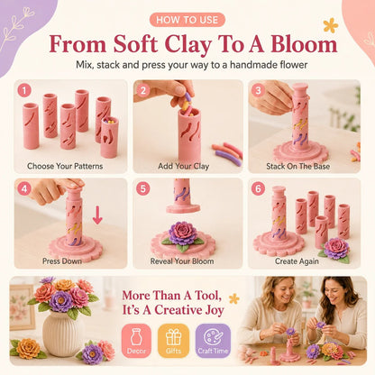 🌸 Beginner-Friendly Modular Clay Bloom Maker Set
