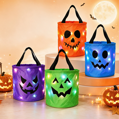 🎃LED Light Up Halloween Candy Bucket