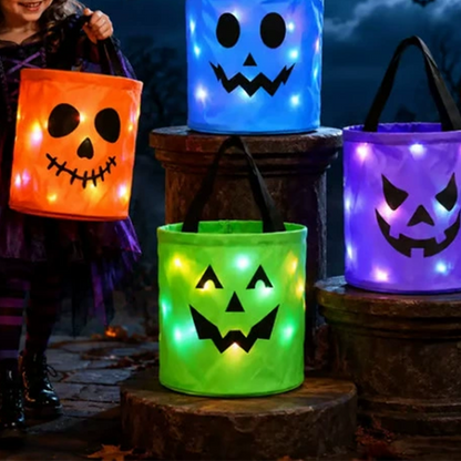 🎃LED Light Up Halloween Candy Bucket